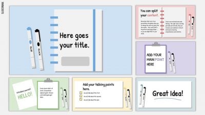 Ogawa Free Template for School Assignments using Slides.