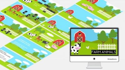 Free Farm Animals Shapes for Google Slides or PowerPoint
