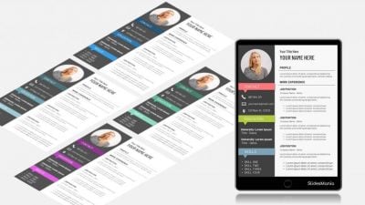 Resume Three Free Template for Google Slides or PowerPoint