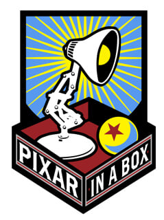 pixar in a box logo