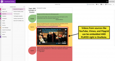 HyperDoc in OneNote examples courtesy of Meredith Townsend @Mer_Townsend.
