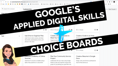 Google applied digital skills choice boards