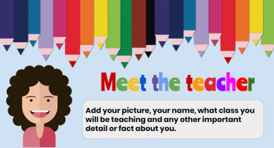 Introduce yourself. A Back to School Newsletter Template.