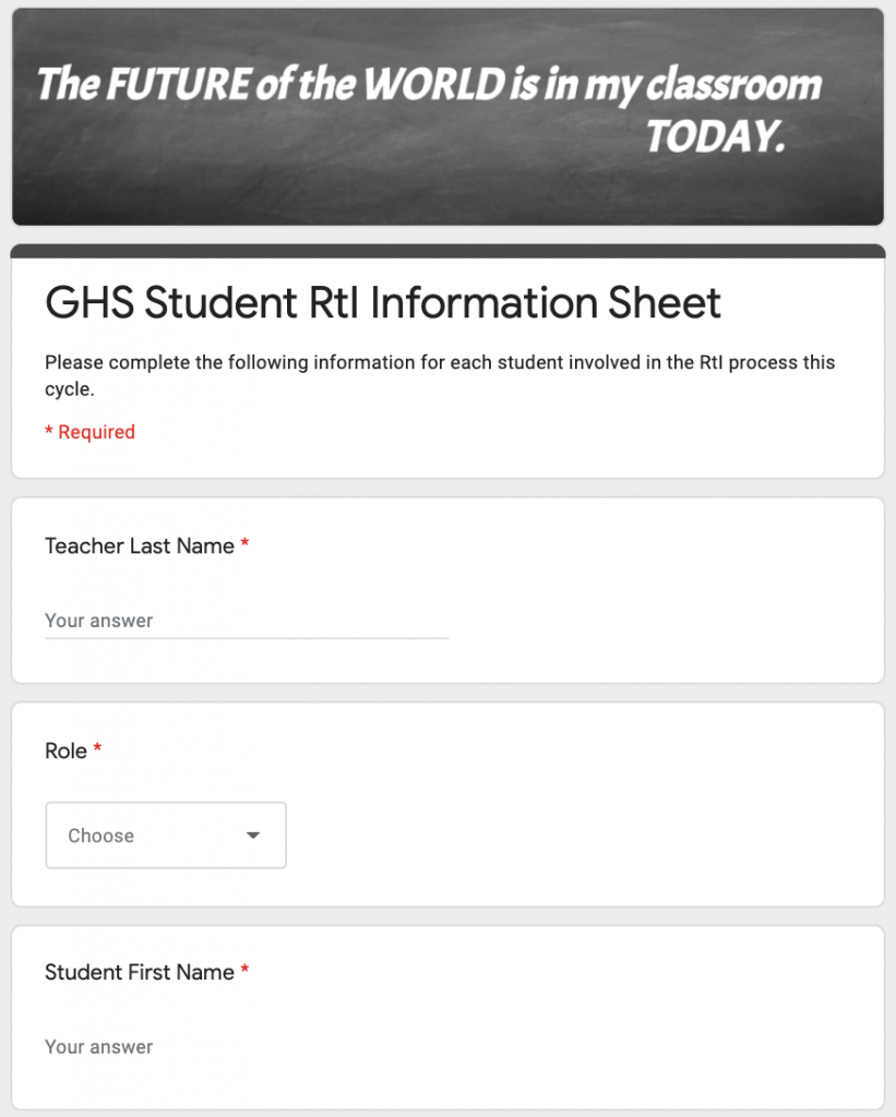 Sample Google Form