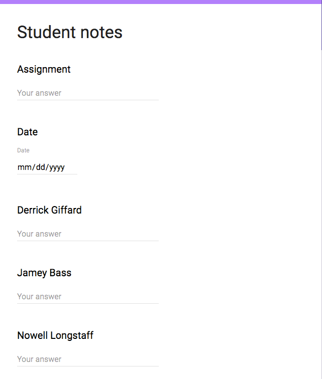 student notes screenshot